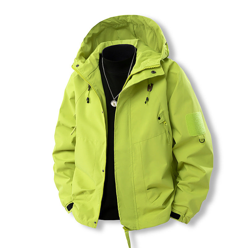 Street-wave Men's Waterproof Outdoor Jacket for All-Weather Adventure Seekers, Breathable Protection