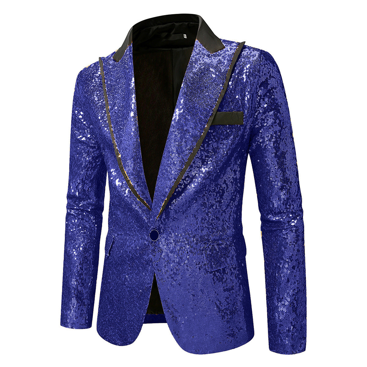 Streetwave Glittering Satin Sequin Smoking Blazer For Men Luxurious Evening Event Glam