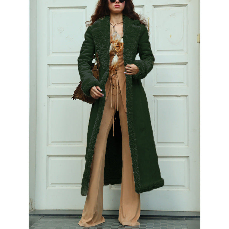 Street-Wave Women Luxury Faux Fur Coat With Plush Shearling Lining For Cold Weather