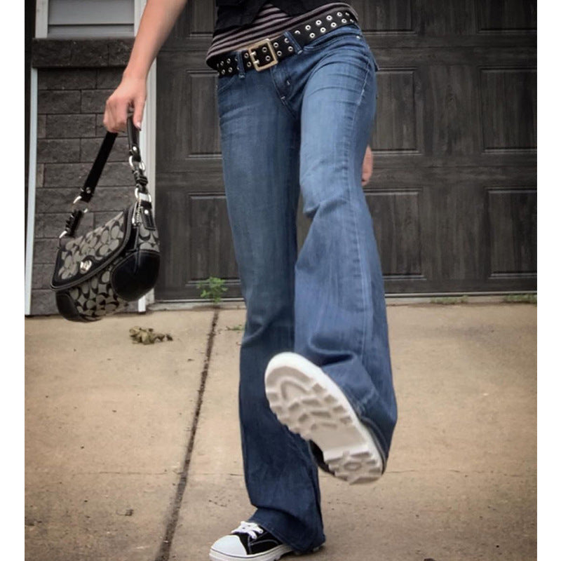 Street Wave Women's Bootcut Jeans Wide Leg Relaxed Fit Mid Rise for Everyday Style