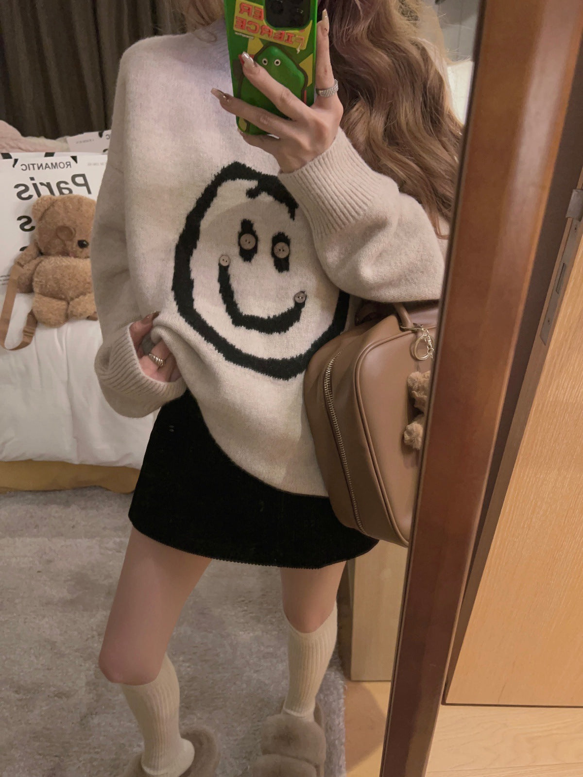 Streetwave Smile Knit Sweater For Women Cozy Fit