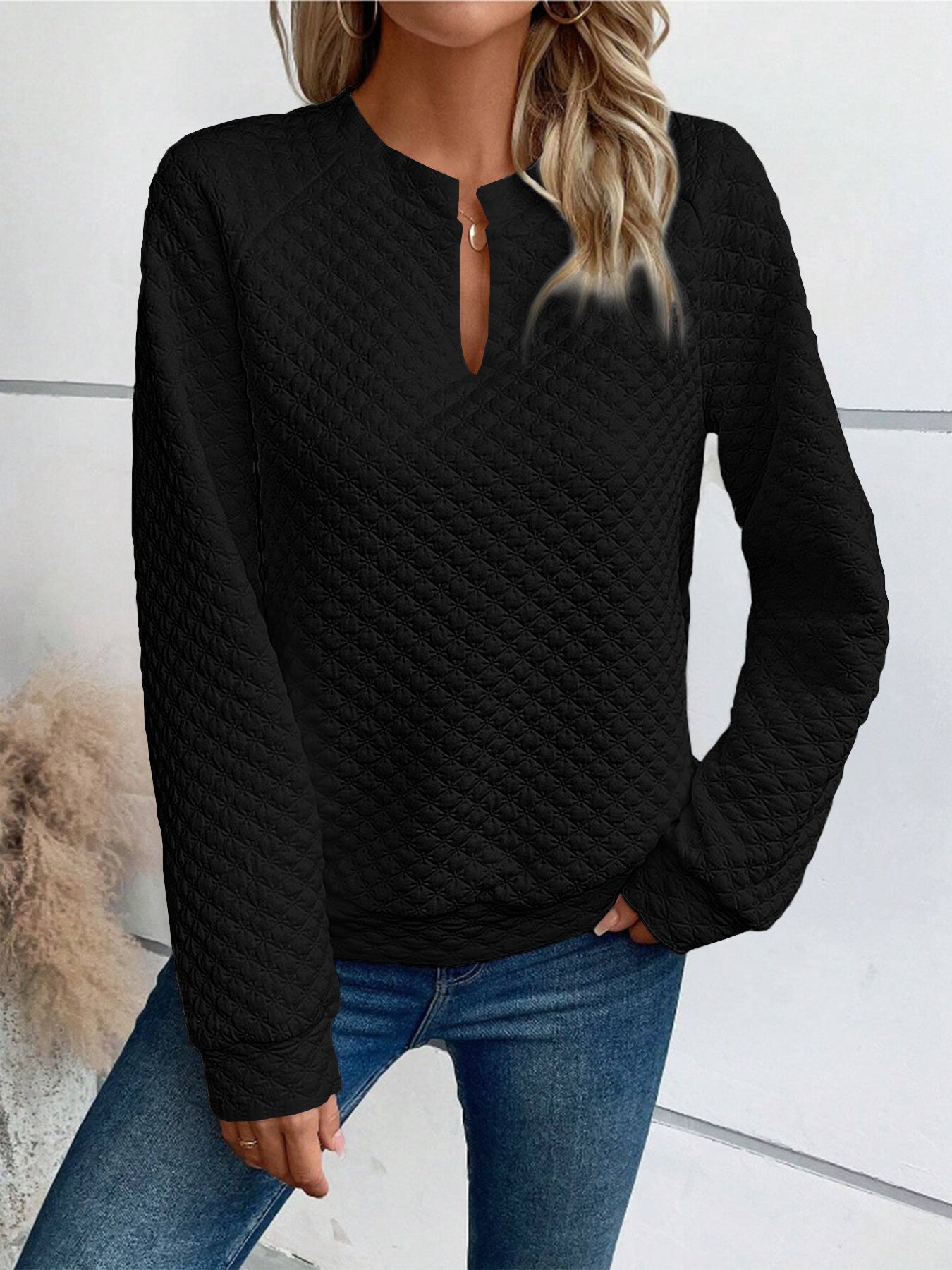 Street-wave Women's Quilted Pullover Cozy Breathable Fabric For Cool Day Wear Everyday Comfort