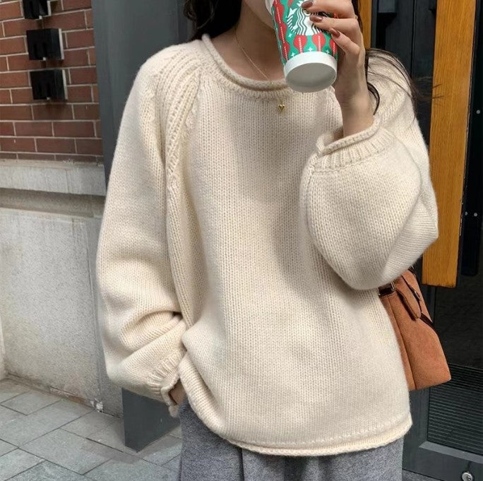 Street-wave Womens Knit Sweater Cozy Relaxed Silhouette With Modern Details For Women