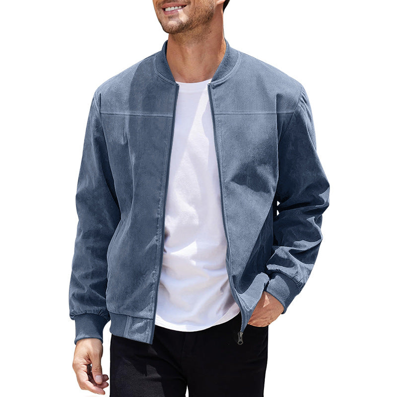 Street-wave Bomber Jacket For Men With Sporty Cut Stylish Versatile Everyday Essential