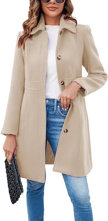 Street-Wave Women's Wool Coat With Classic Cut And Functional Details For Modern Women