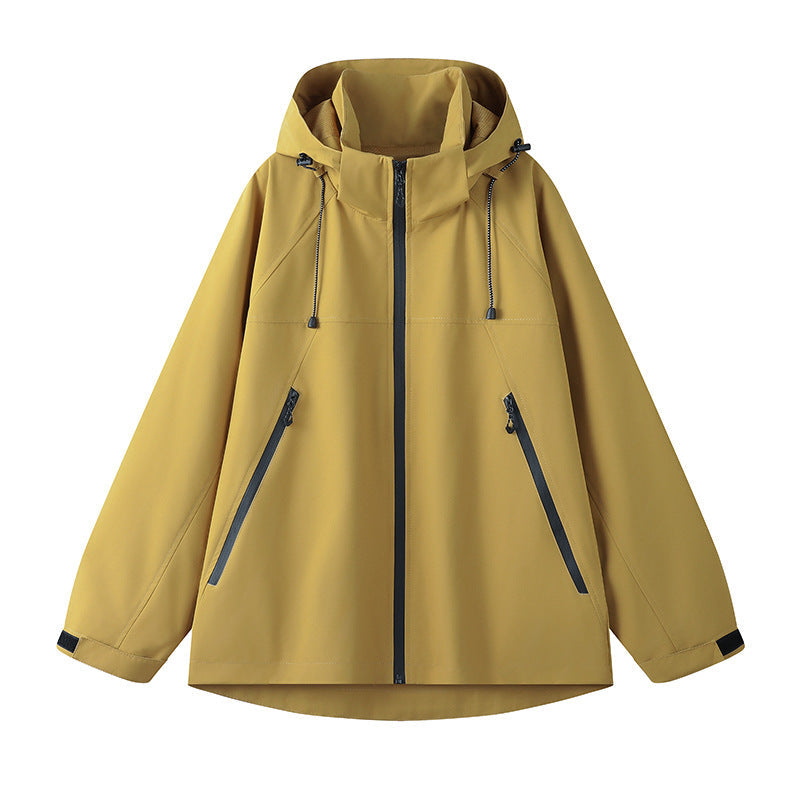 Street-wave Womens Technical Outdoor Jacket Waterproof With Adjustable Hood And Zip Pockets