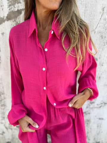 Street-wave Linen Breathable Women Blouse Lightweight Airy Casual Shirt For Warm Days