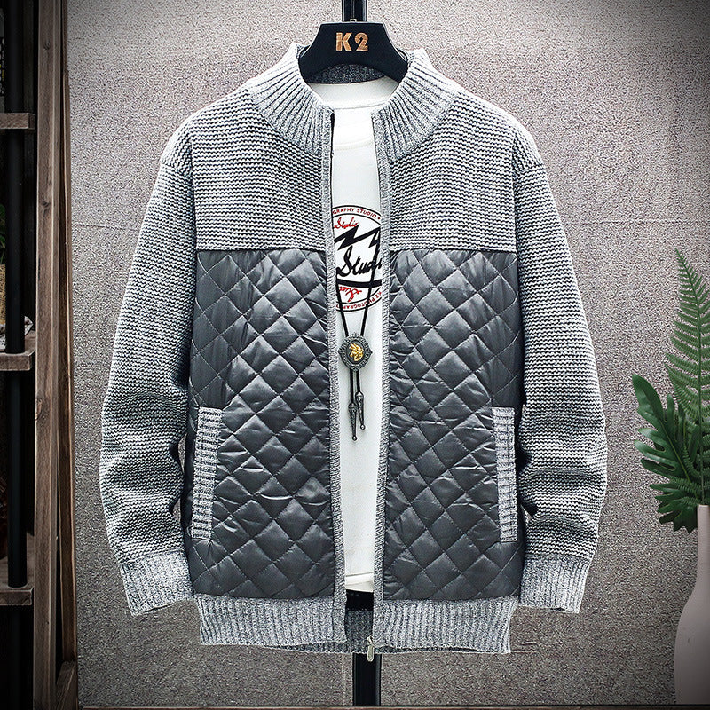 Street Wave Mens Quilted Casual Jacket With Structured Sleeves For Men Urban Comfort