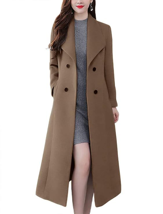 Street-Wave Women's Long Wool Coat for Elegant Warmth on Cold Days and Timeless Style