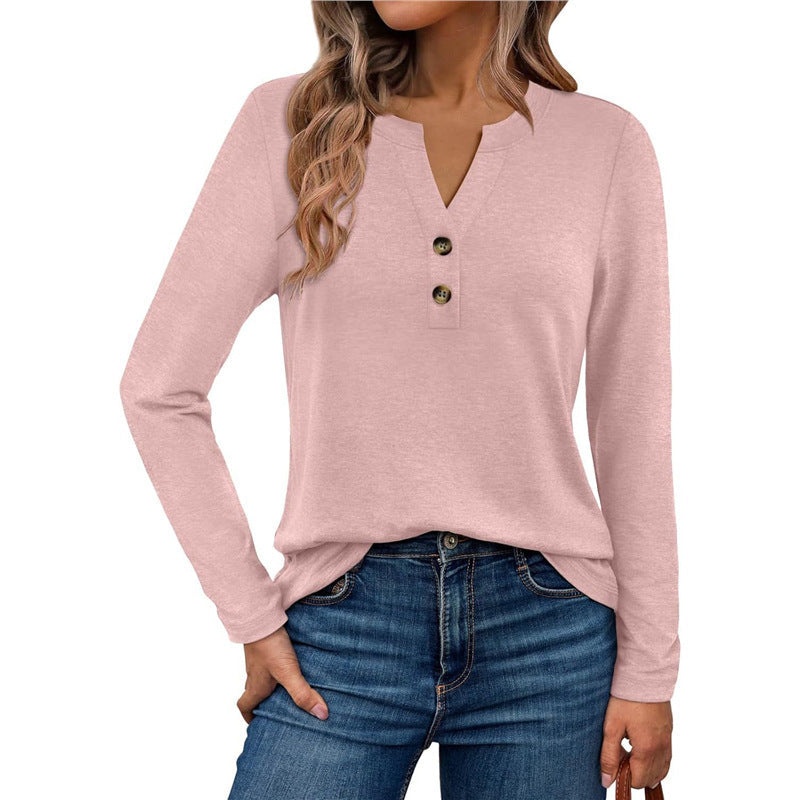 Street-wave Women's Long Sleeve Shirt With Button Details For Everyday Chic And Effortless Style