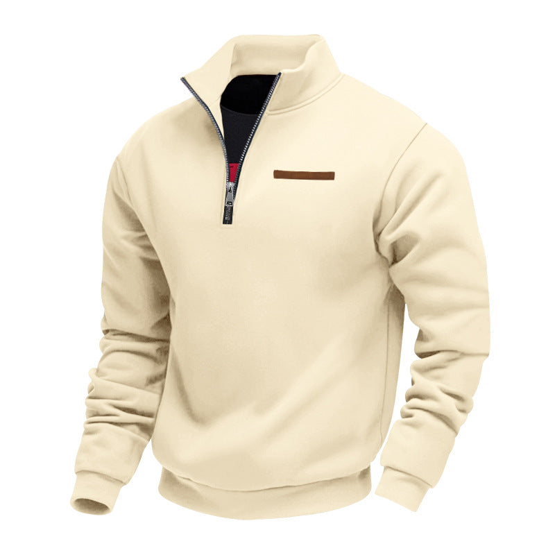 Street-Wave Mens Premium Fleece Half Zip Pullover For Warm Comfort And Modern Style