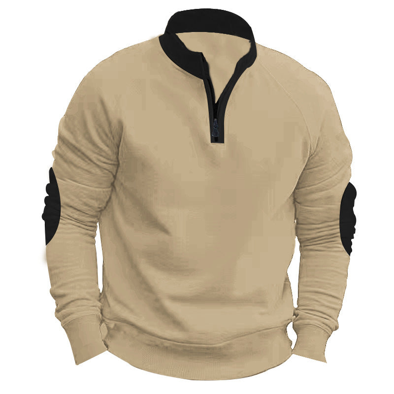 Men's Zip Sweatshirt Street-wave Breathable Comfort With Structured Zipper For Everyday Wear