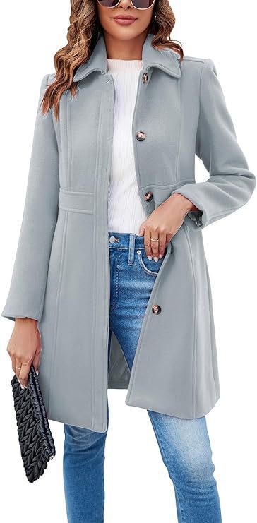 Street-Wave Women's Wool Coat With Classic Cut And Functional Details For Modern Women