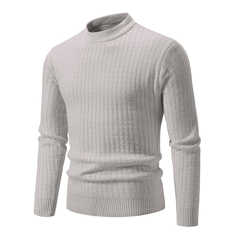 Streetwave Mens Fine Knit Pullover With Structured Texture For Cozy Autumn Winter