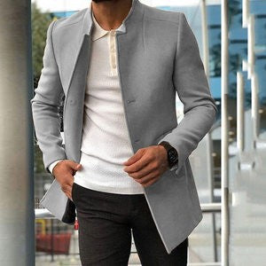 Street-wave Asymmetric Blazer For Men Modern Fit With Versatile Street-Style Edge For Modern Men
