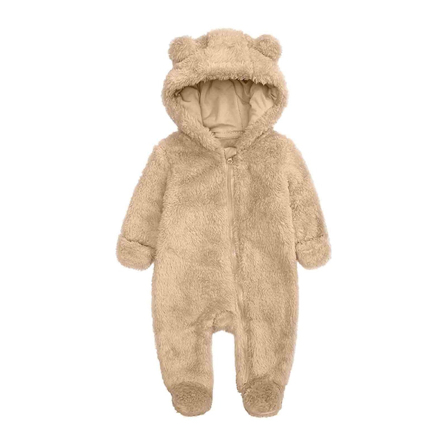 Street-wave Toddler Fleece Hooded Onesie Cozy Warm Winter Coverall For Toddlers Weatherproof