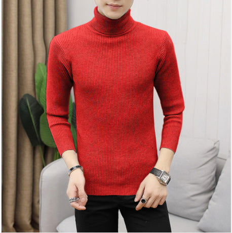 Streetwave Mens Fine Cotton Turtleneck Sweater With Structured Rib Texture For Modern Men Premium Comfort