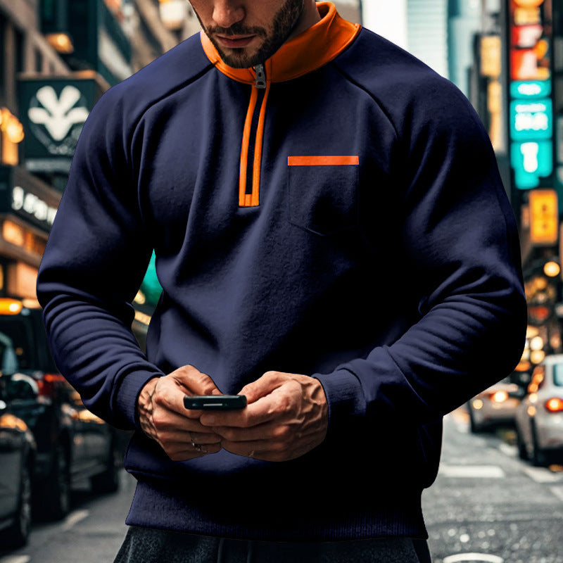Street-Wave Mens Functional Quarter Zip Pullover Breathable Comfort For Active Men Everyday