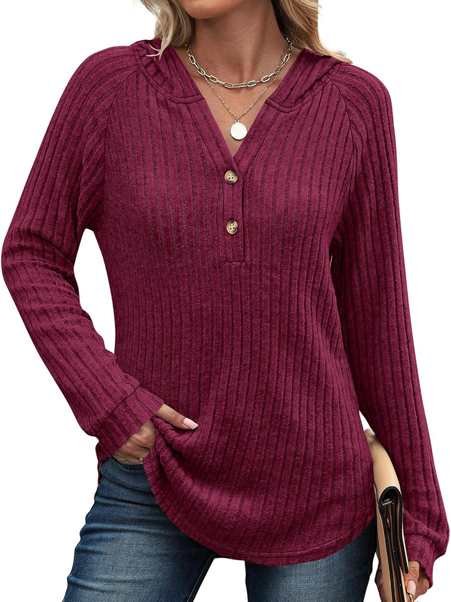 Street-Wave Women's Sporty Ribbed Long Sleeve Shirt For Active Days Everyday Comfort Breathable Fabric