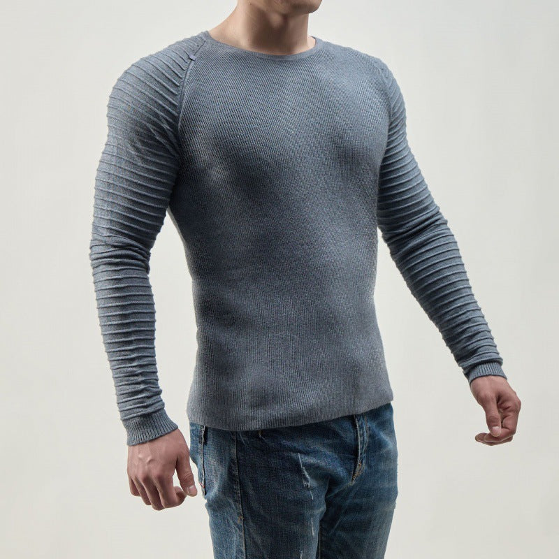 Streetwave Mens Ribbed Long Sleeve Shirt Slim Fit Breathable Cotton Blend For Everyday Comfort