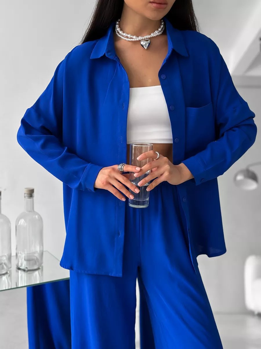 Street-Wave Womens Oversized Blouse With Pockets Lightweight Casual Top For Everyday Comfort