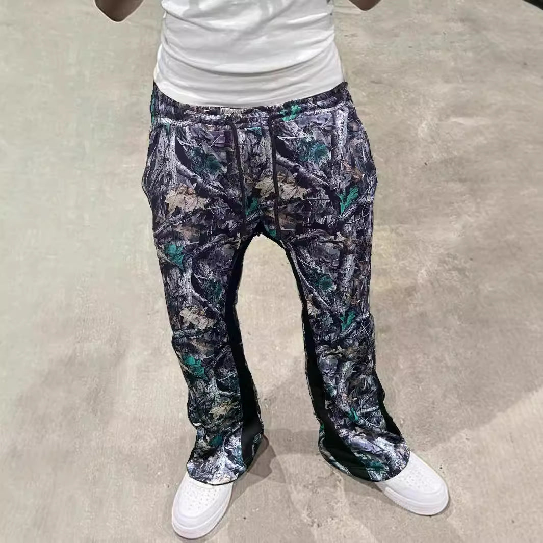 Street-wave Mens Camouflage Joggers With Elastic Waistband For All-Day Comfort And Breathable Performance
