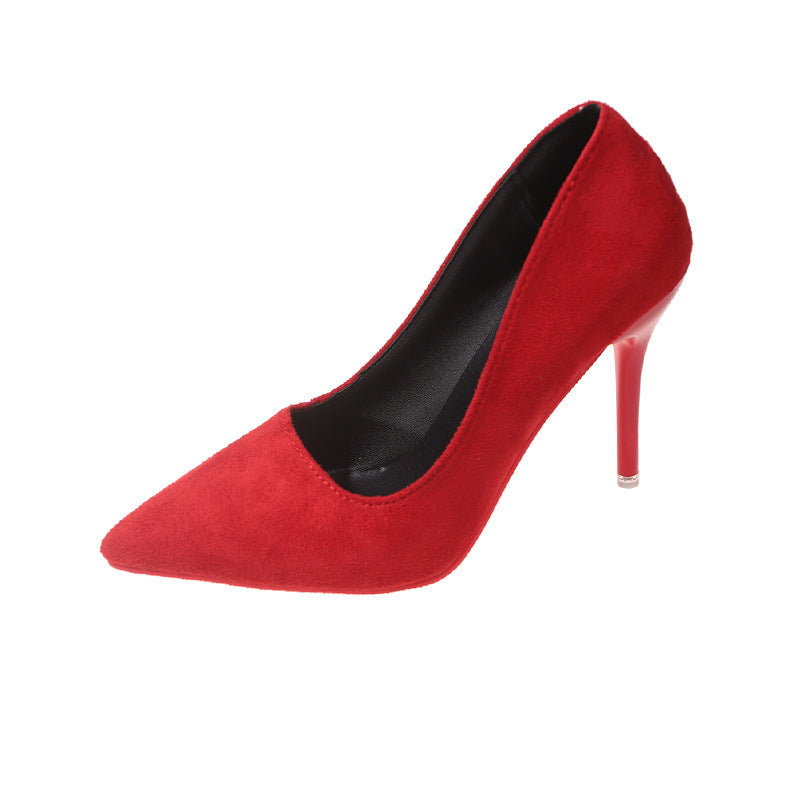 Street-Wave Elegant Pink Pointed Toe Pumps With Soft Upper And Transparent Heel For Women