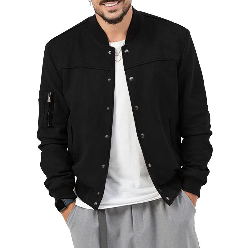 Mens Bomber Jacket Streetwave Casual Style With Practical Pockets For Everyday Wear