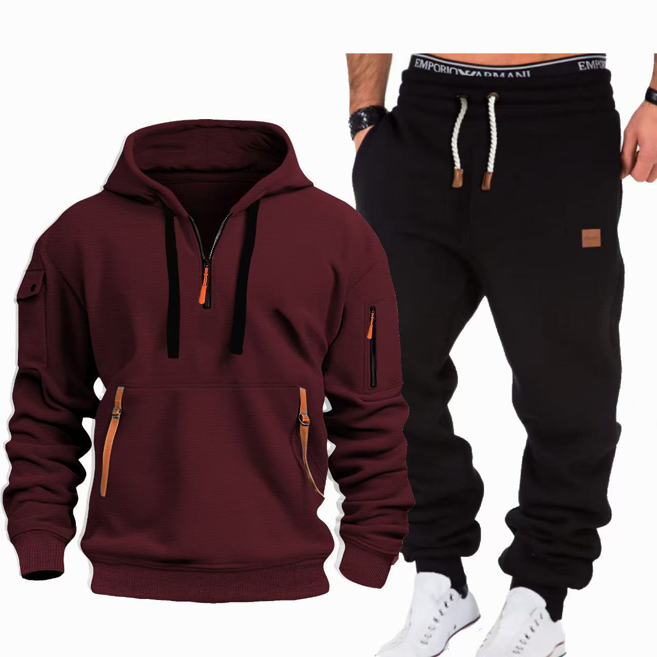 Street-Wave Mens Jogger Tracksuit Breathable Comfort For Active Daily Wear Versatile Athleisure