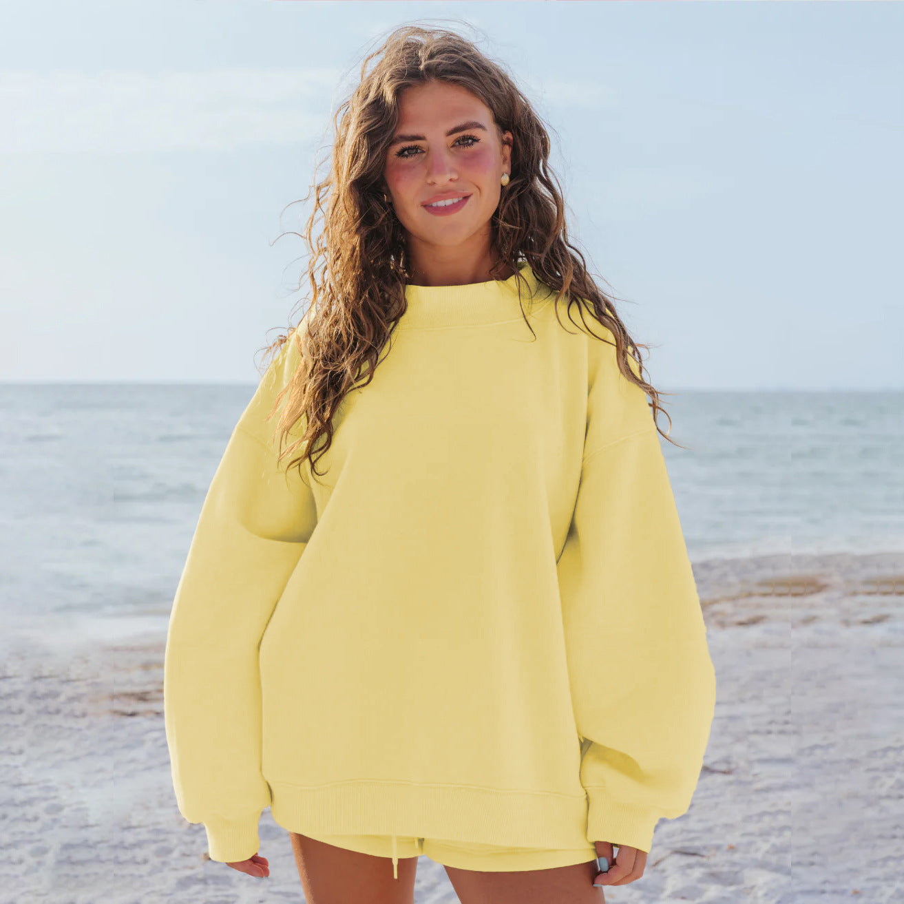 Streetwave Women Versatile Oversize Raglan Sweatshirt for Beach to City Comfort and Casual Everyday Wear