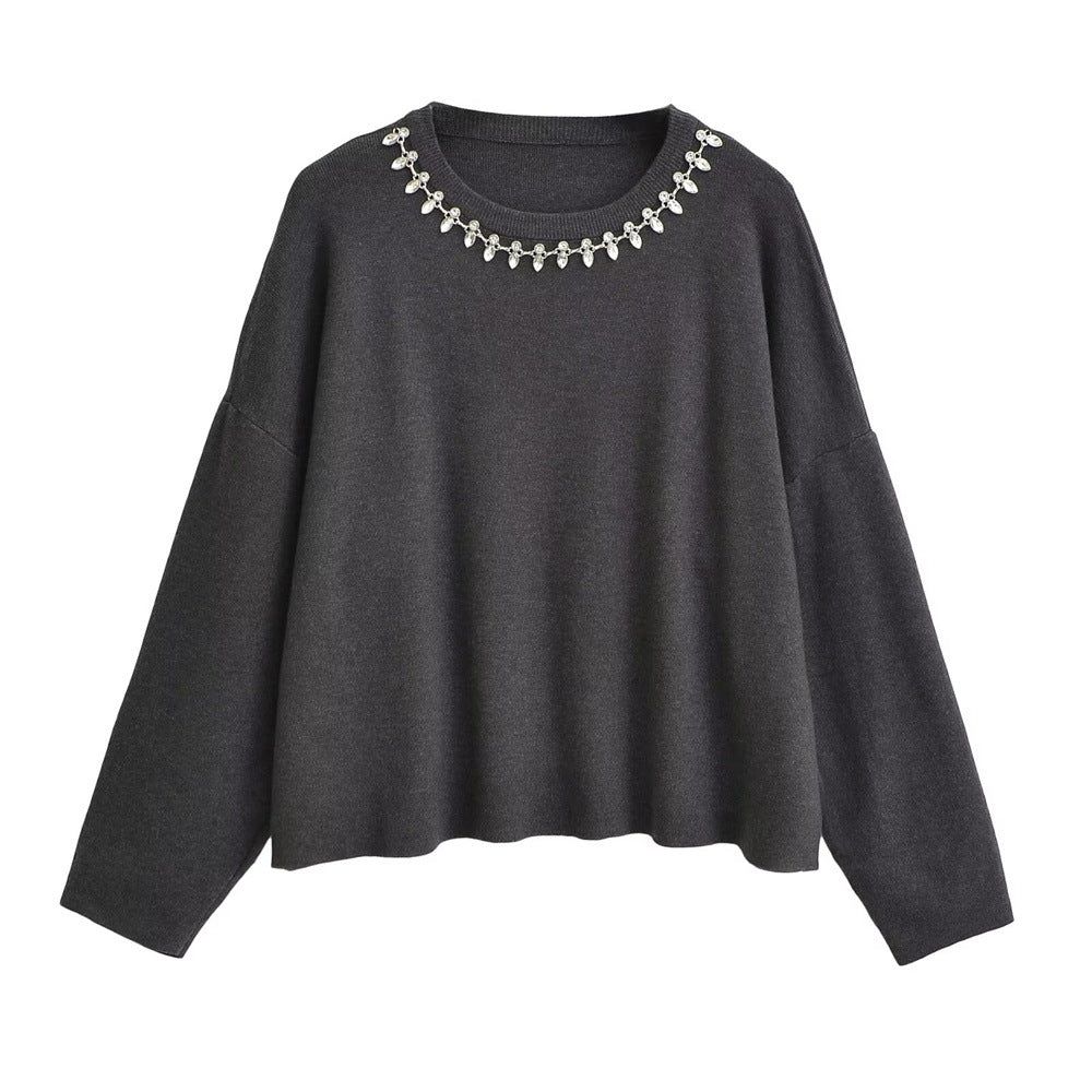 Glittery Sweater for Women Street-wave Elegant Comfort