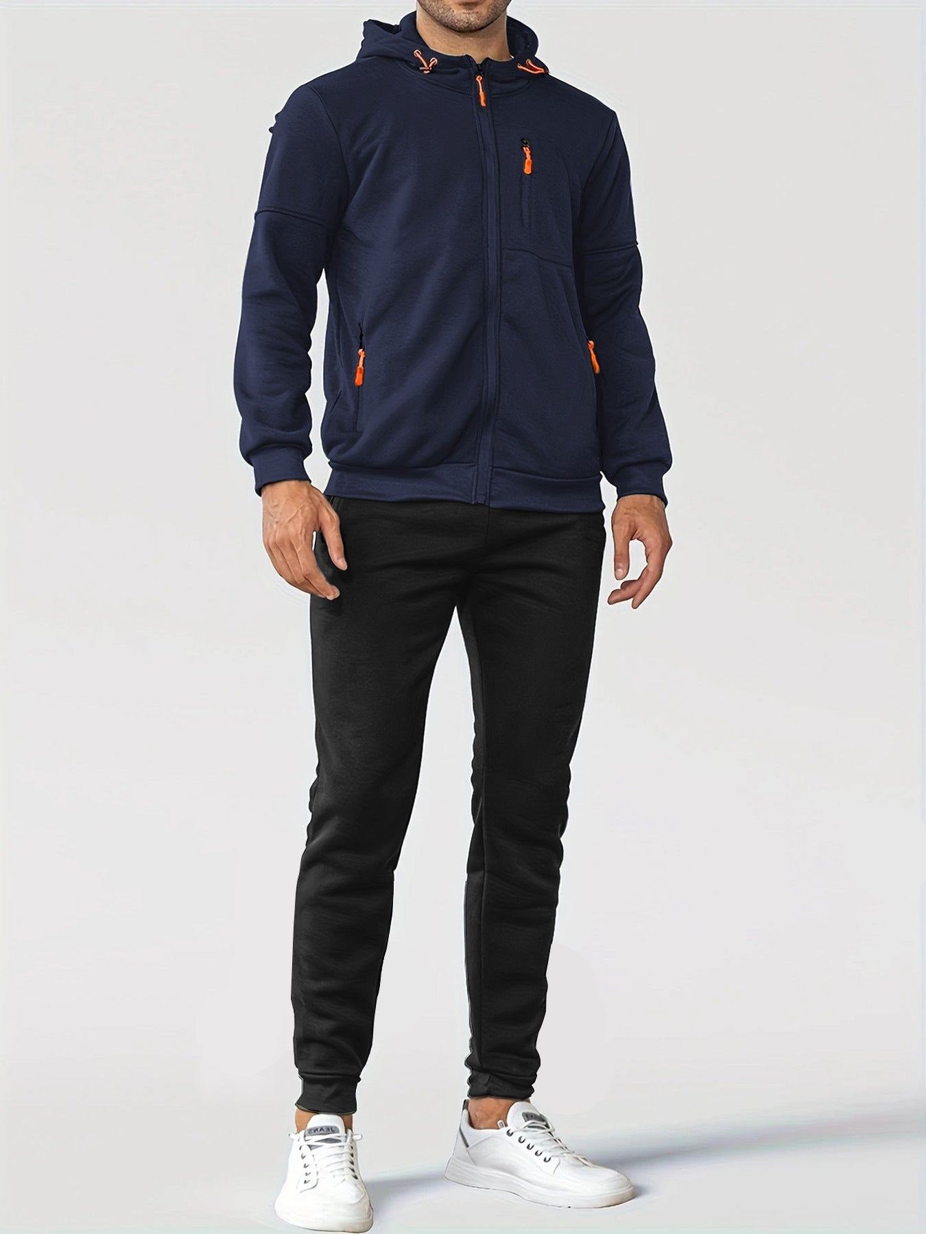 Street-wave Mens Breathable Training Jacket With Zippered Pockets For Active Athletes