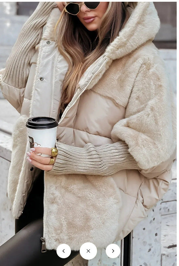 Streetwave Women Cozy Puffer Jacket With Removable Hood And Warm Fleece Lining For Winter Weather