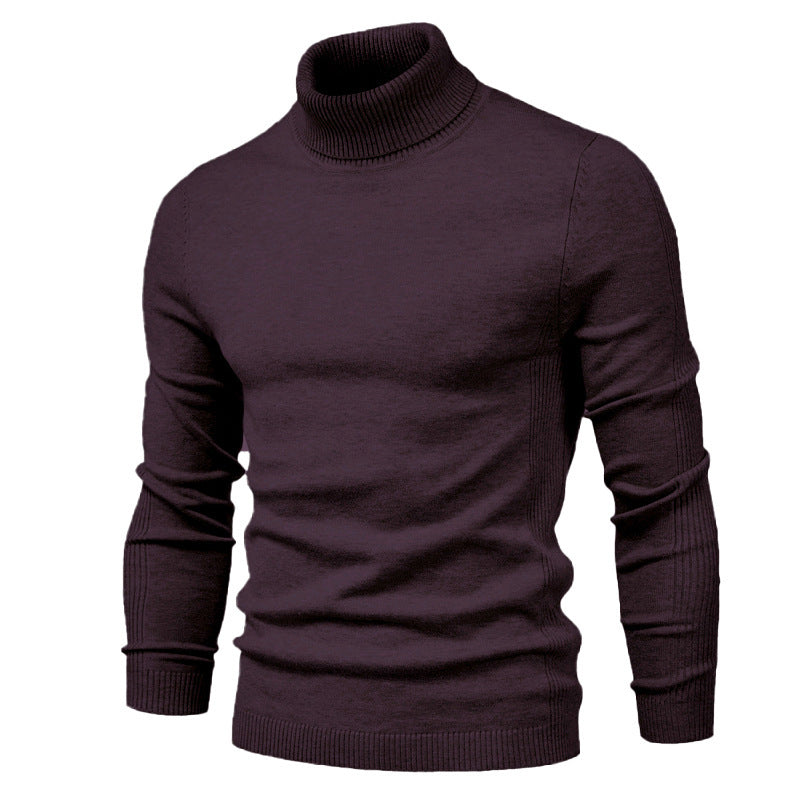 Streetwave Mens Turtleneck Sweater Cozy Warmth With Structured Knit Texture Winter Essential For Men