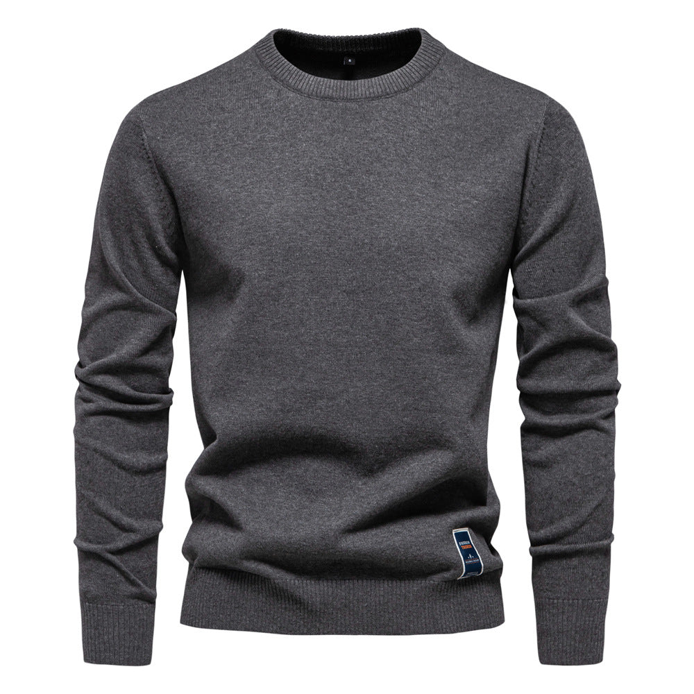 Mens Knit Sweater All Season Comfort Premium Cotton Blend Street-wave For Men Breathable Everyday Fit