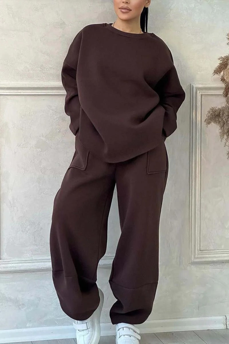Womens Cozy Oversized Sweat Set Streetwave With Roomy Pockets And Comfortable Fit