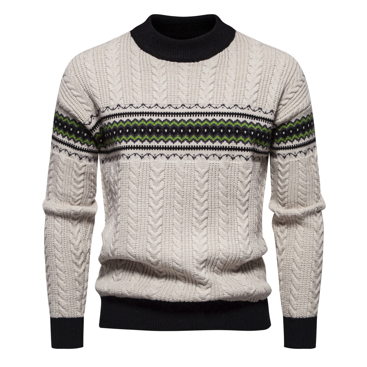 Street Wave Mens Knit Sweater Warm Wool Cozy Comfort