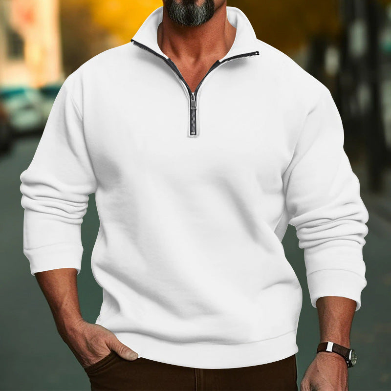 Street-Wave Men's Half Zip Sweatshirt With Soft Fleece Interior For Warm Everyday Comfort
