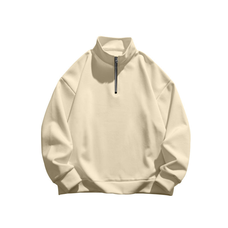 Street-wave Women's Stand Collar Zip Pullover Cozy Sporty Fleece Knit For Active Wear