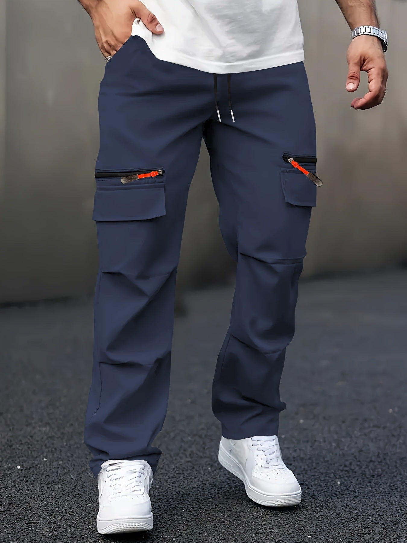 Street-Wave Cargo Pants For Men With Innovative Pockets And Elastic Waistband For Everyday Comfort