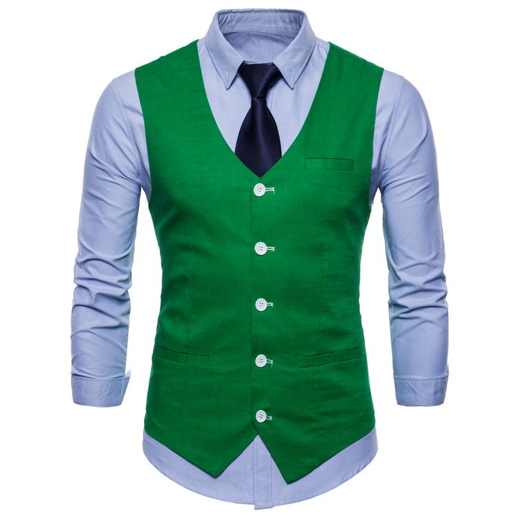 Mens Elegant Waistcoat Street-Wave With Practical Pockets And Detailed Design For Professionals
