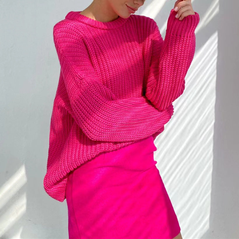 Streetwave Women Oversized Knit Sweater With Structured Pattern For Cozy Everyday Wear