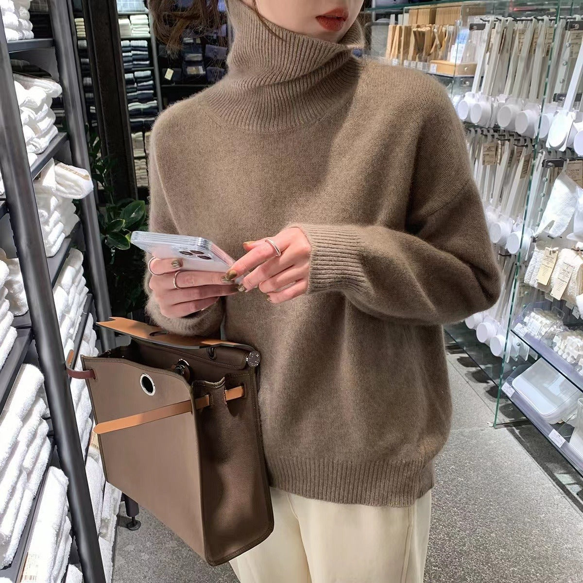 Street-wave Womens Casual Turtleneck Sweater, Soft Knit Cozy Fit, Everyday Comfort For Women