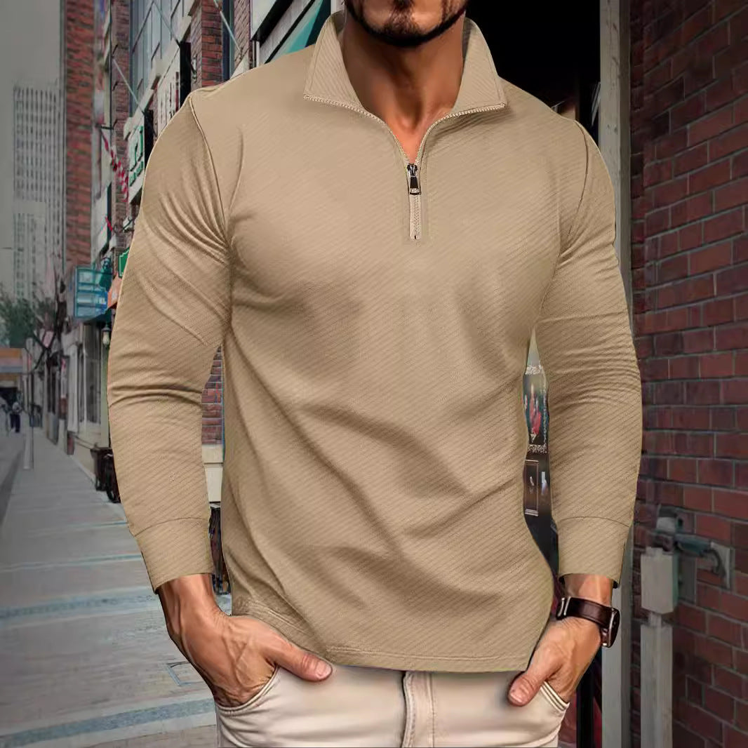 Street-Wave Mens Functional Zip Up Pullover For Active Athletes Breathable Performance