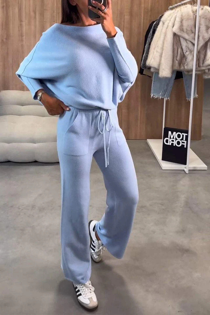 Streetwave Womens Cozy Wide Leg Loungewear Set For Effortless Comfort And Everyday Style