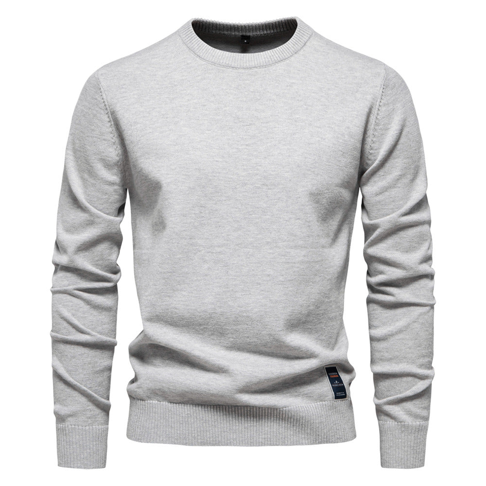 Mens Knit Sweater All Season Comfort Premium Cotton Blend Street-wave For Men Breathable Everyday Fit