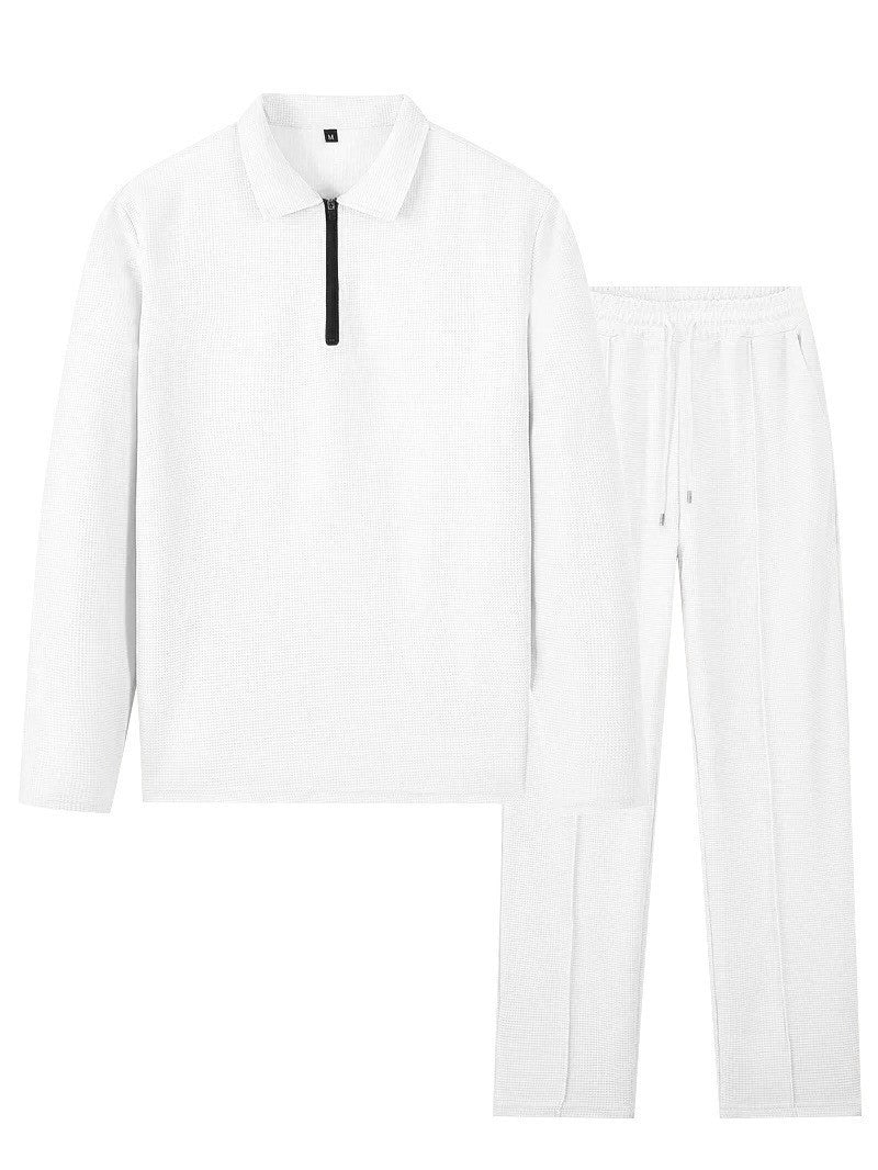 Streetwave Mens Sport Polo Shirt And Jogger Set Breathable Comfort For Active Loungewear