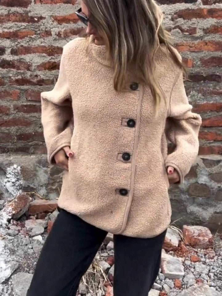 Street-Wave Women's Loose Fleece Jacket Cozy Warmth For Everyday Comfort And Style