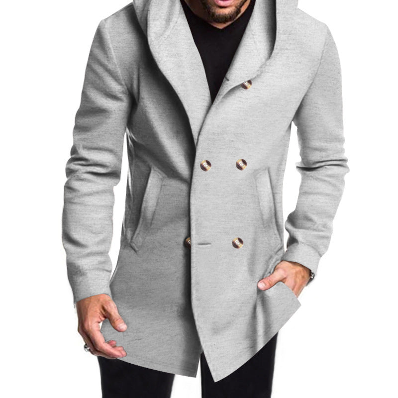 Streetwave Mens Fashion Hooded Coat With Flared Cut Stylish Urban Outerwear For Men