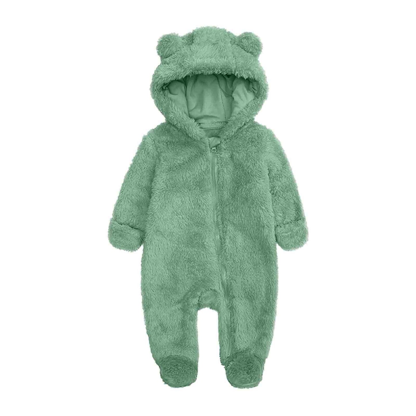 Street-wave Toddler Fleece Hooded Onesie Cozy Warm Winter Coverall For Toddlers Weatherproof